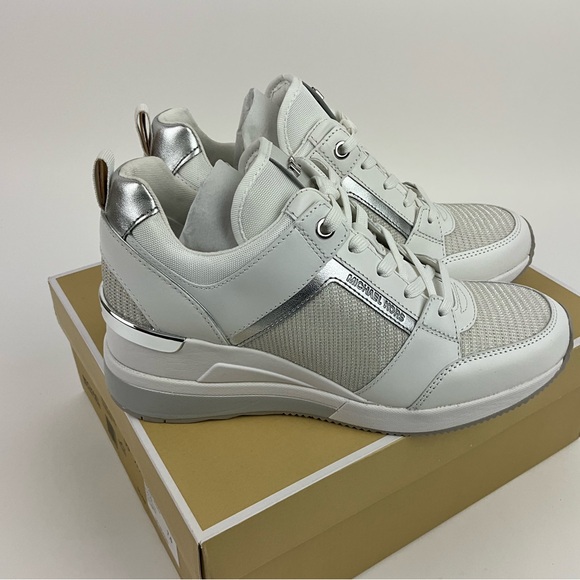 Michael Kors Women’s Georgie Trainer Glitter Chain Mesh New In Box - Picture 6 of 11